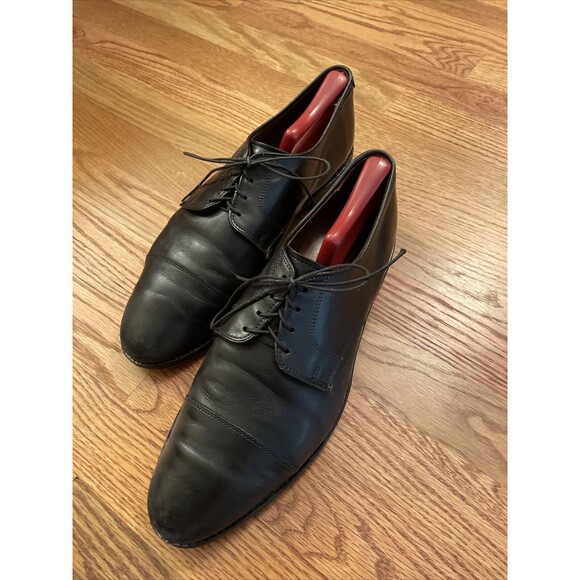 $395 Mens Allen Edmonds 'Riverside' Cap Toe Buchler Shoe Black - Size 11.5D (F8) - Picture 2 of 6